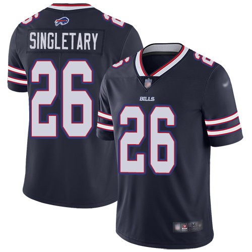 Men Buffalo Bills 26 Devin Singletary Limited Navy Blue Inverted Legend NFL Jersey